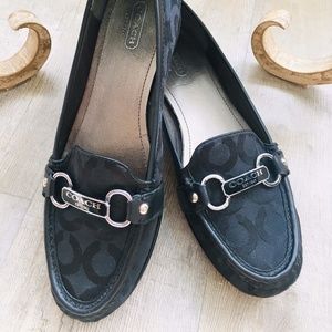 Coach black loafers